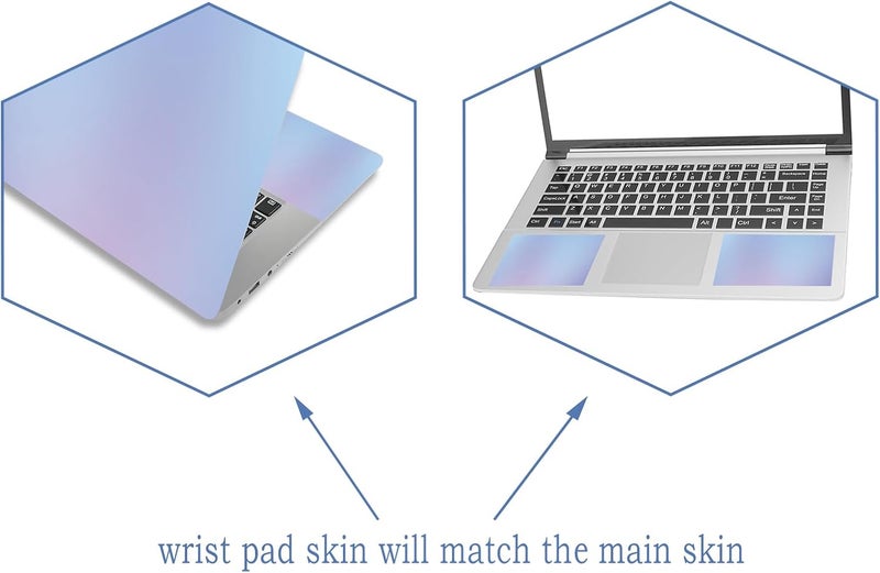 ARTSO 11.6 13 13.3 14 15 15.6 inches Laptop Skin Sticker Decal Reusable Protector Cover Case, Personalized Laptop Notebook Netbook Art Decorative Stickers, Purple Blue - Image 5